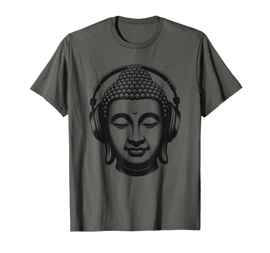 Buddha Headphones Mindfulness Music Boho T-Shirt - Novelty Apparel Unisex - T-Shirt, Sweatshirt, Hoodie