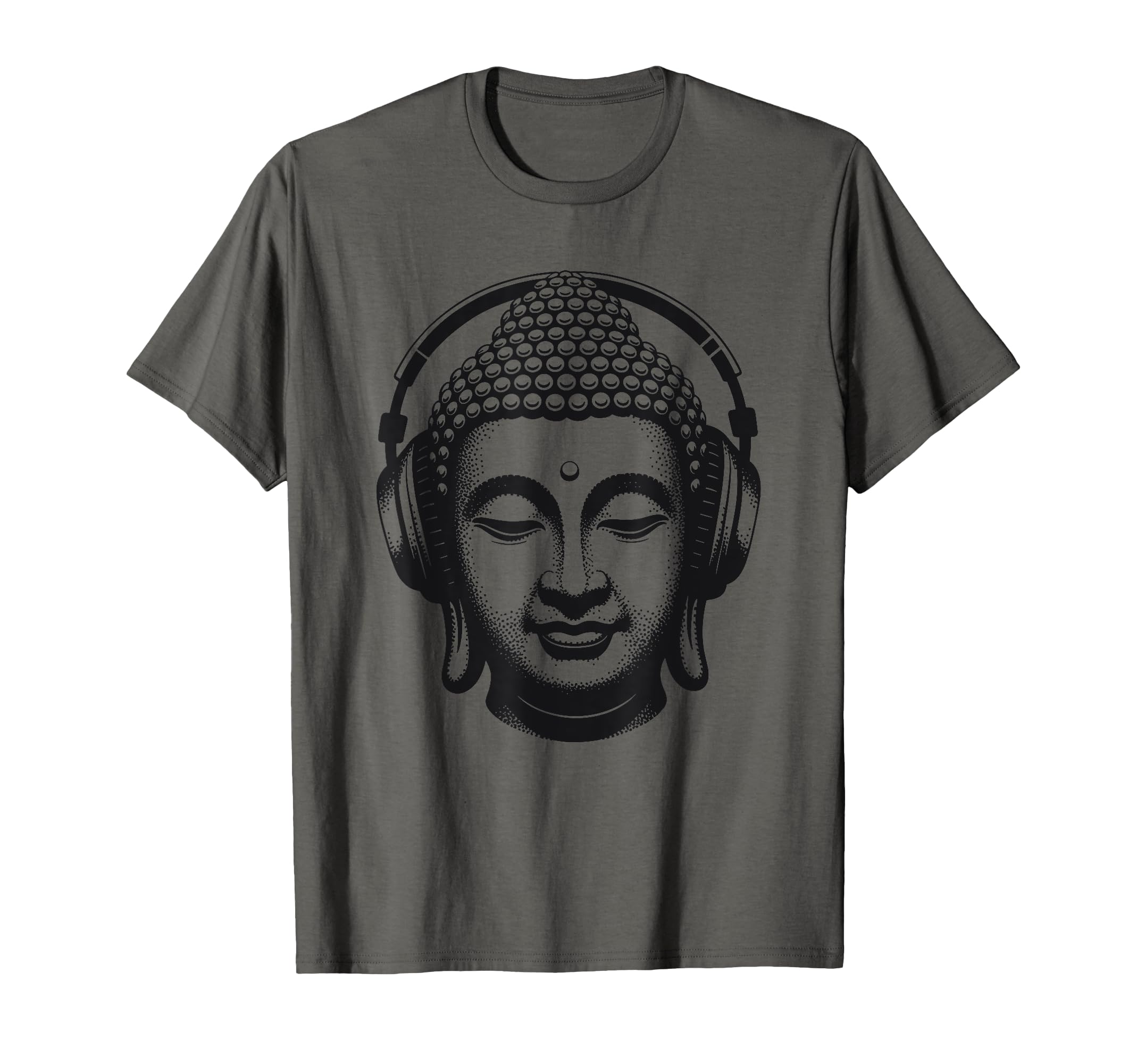 Buddha Headphones Mindfulness Music Boho T-Shirt - Novelty Apparel Unisex - T-Shirt, Sweatshirt, Hoodie