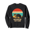Antisocial Cat Club Introvert Cat Sweatshirt - Minimalist Print for Adults - T-Shirt, Sweatshirt, Hoodie