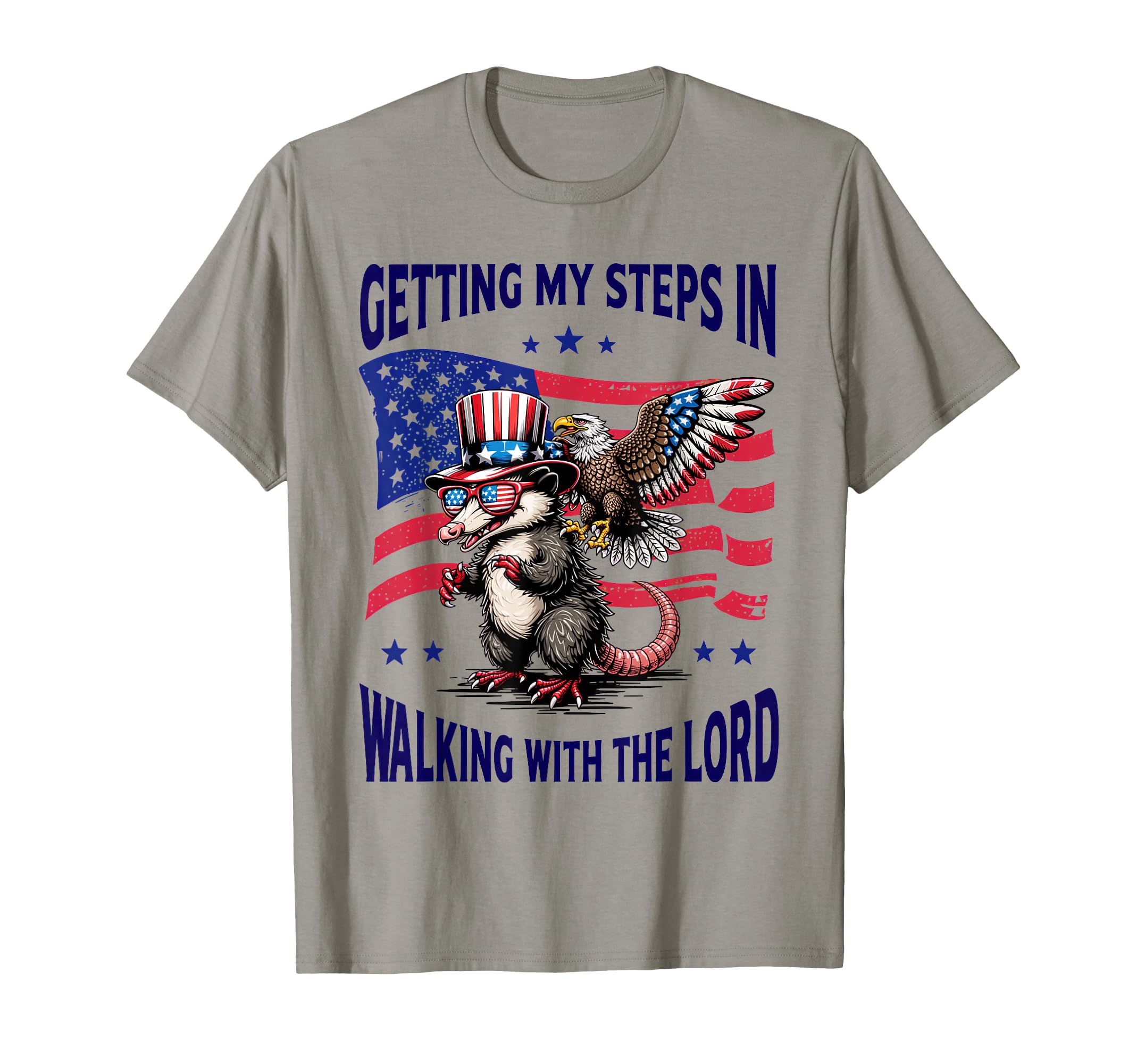 Getting My Steps Walking Lord Opossum T-Shirt - Unique Graphic for Adults - T-Shirt, Sweatshirt, Hoodie