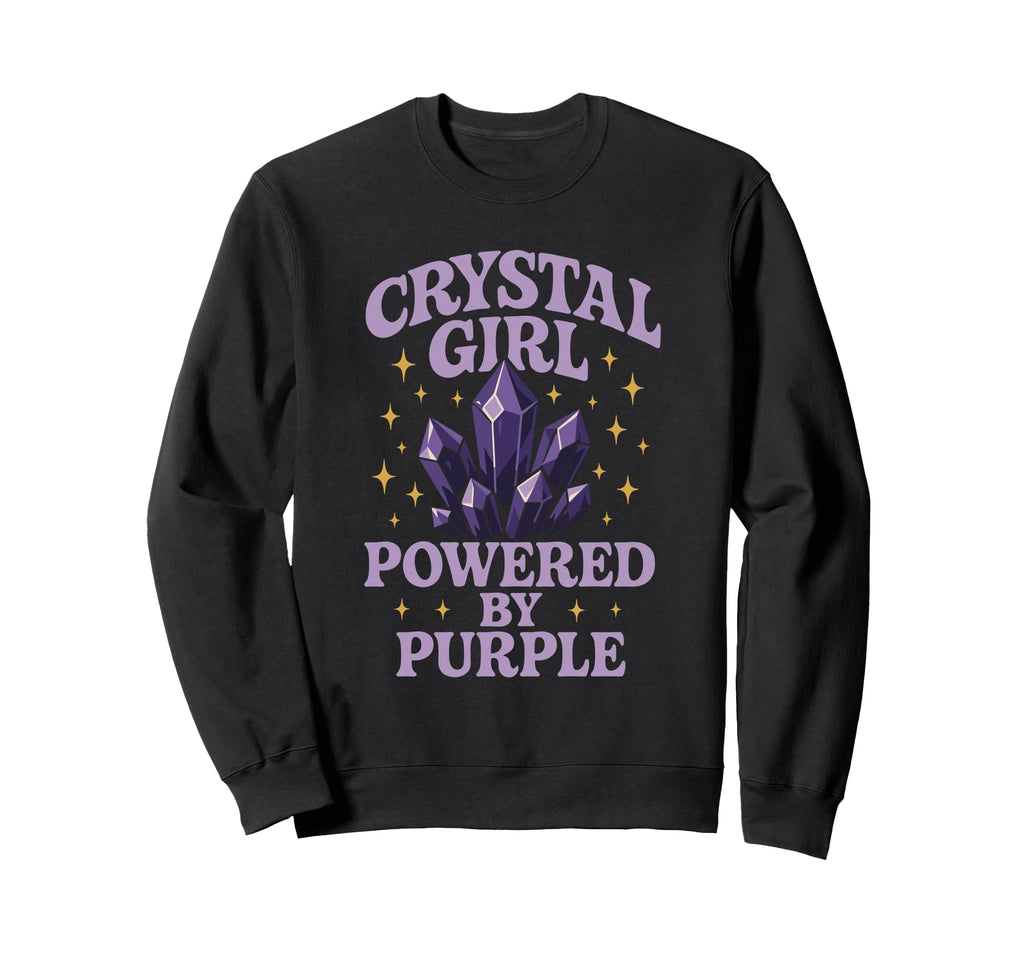 Amethyst Addict Healing Crystal Sweatshirt - Minimalist Print for Adults - T-Shirt, Sweatshirt, Hoodie