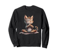 Meditating Cat Peaceful Zen Pose Sweatshirt - Casual Everyday Wear Unisex - T-Shirt, Sweatshirt, Hoodie
