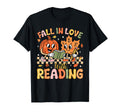 Fall Love Reading Autumn Pumpkin T-Shirt - Minimalist Print Men Women - T-Shirt, Sweatshirt, Hoodie