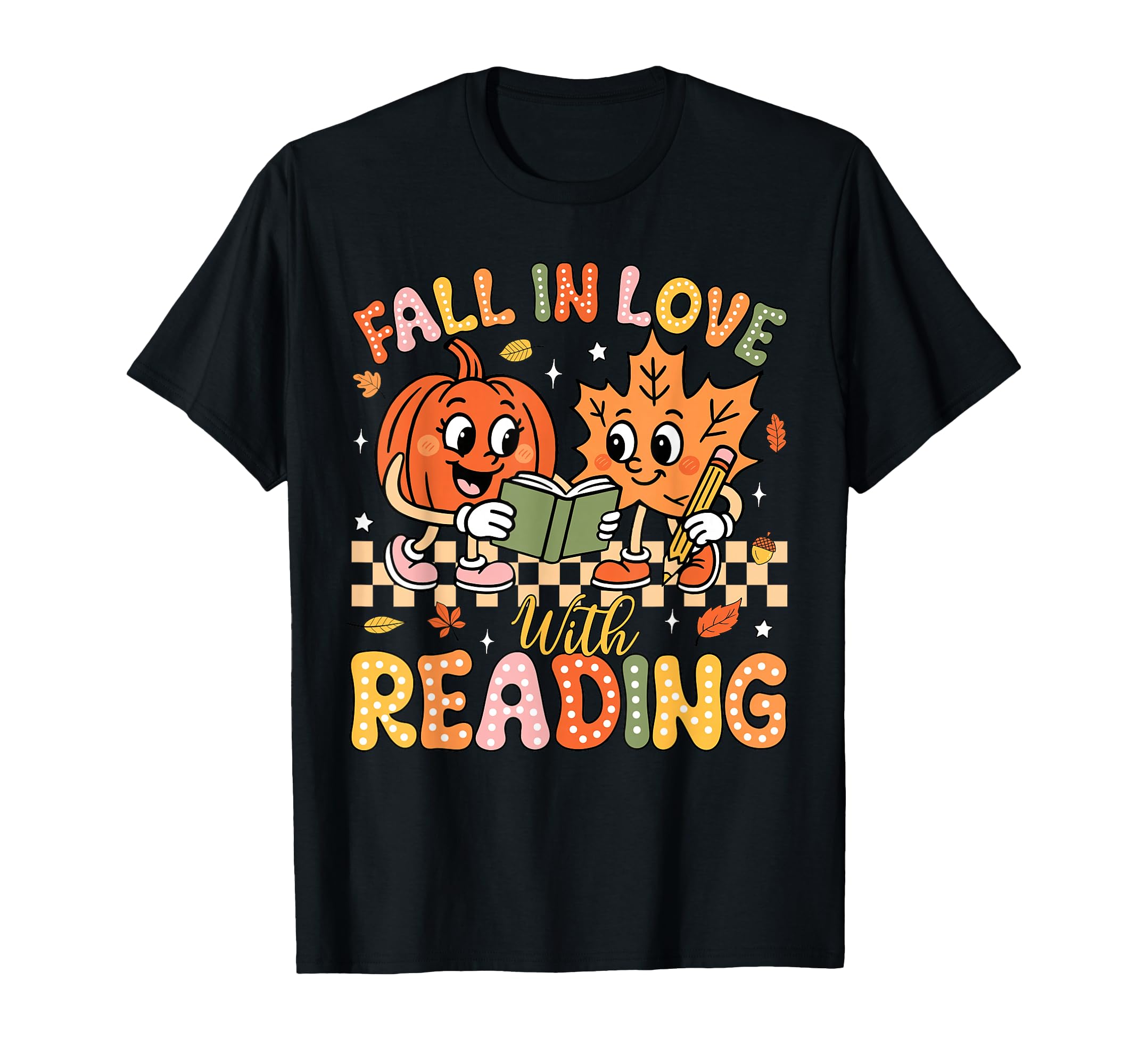 Fall Love Reading Autumn Pumpkin T-Shirt - Minimalist Print Men Women - T-Shirt, Sweatshirt, Hoodie
