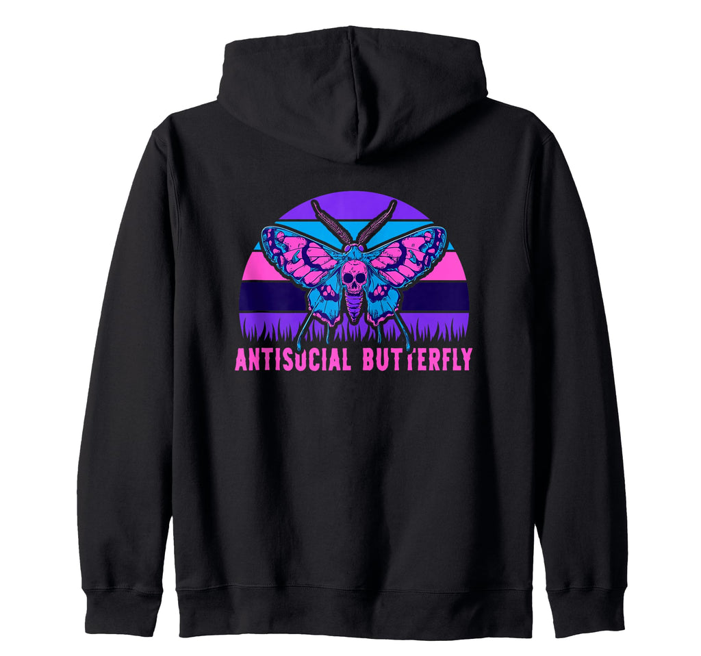 Antisocial Butterfly Gift Sweatshirt - Graphic Print Unisex - T-Shirt, Sweatshirt, Hoodie