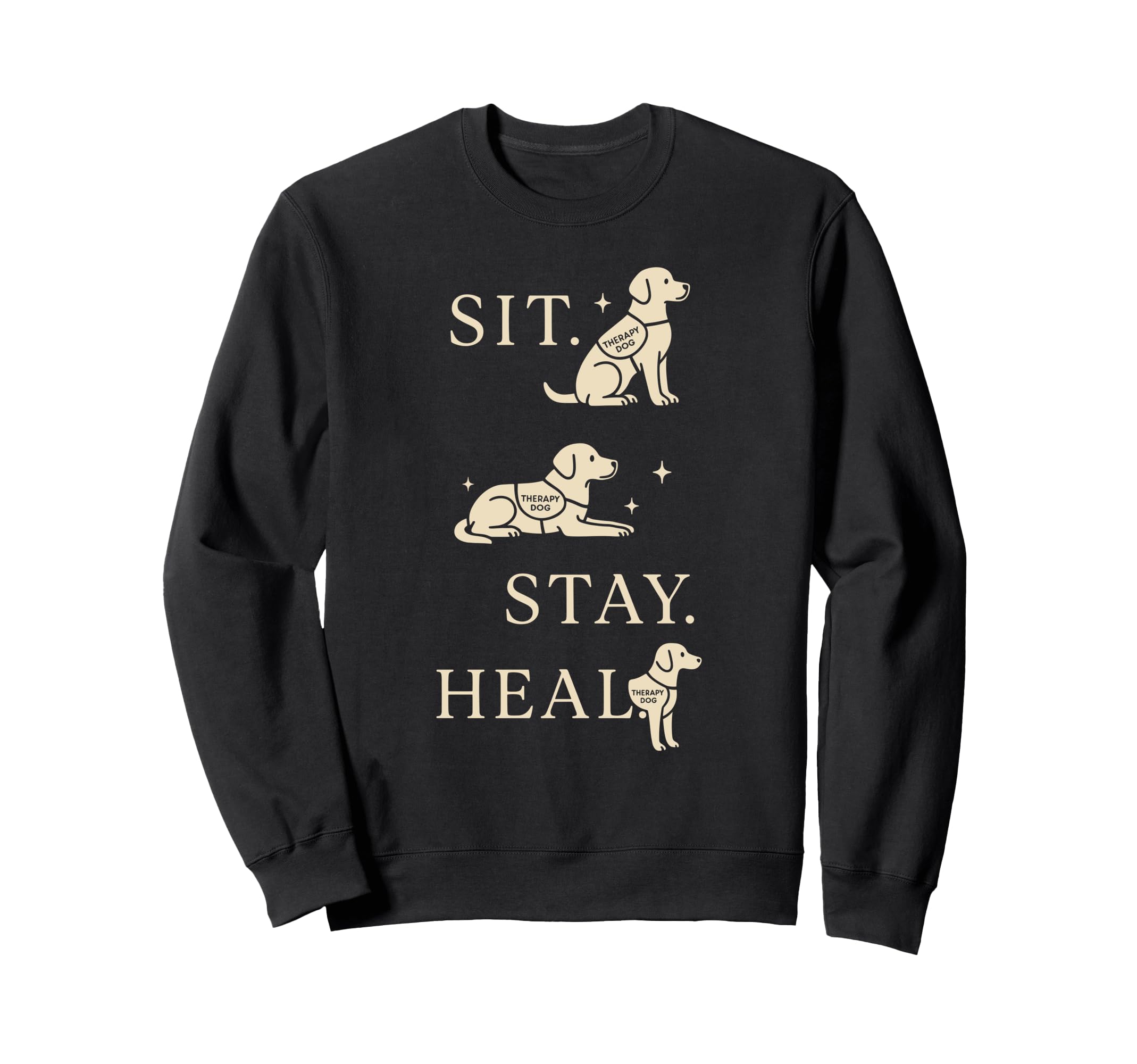 Therapy Dog Emotional Support Sweatshirt - Minimalist Print for Adults - T-Shirt, Sweatshirt, Hoodie