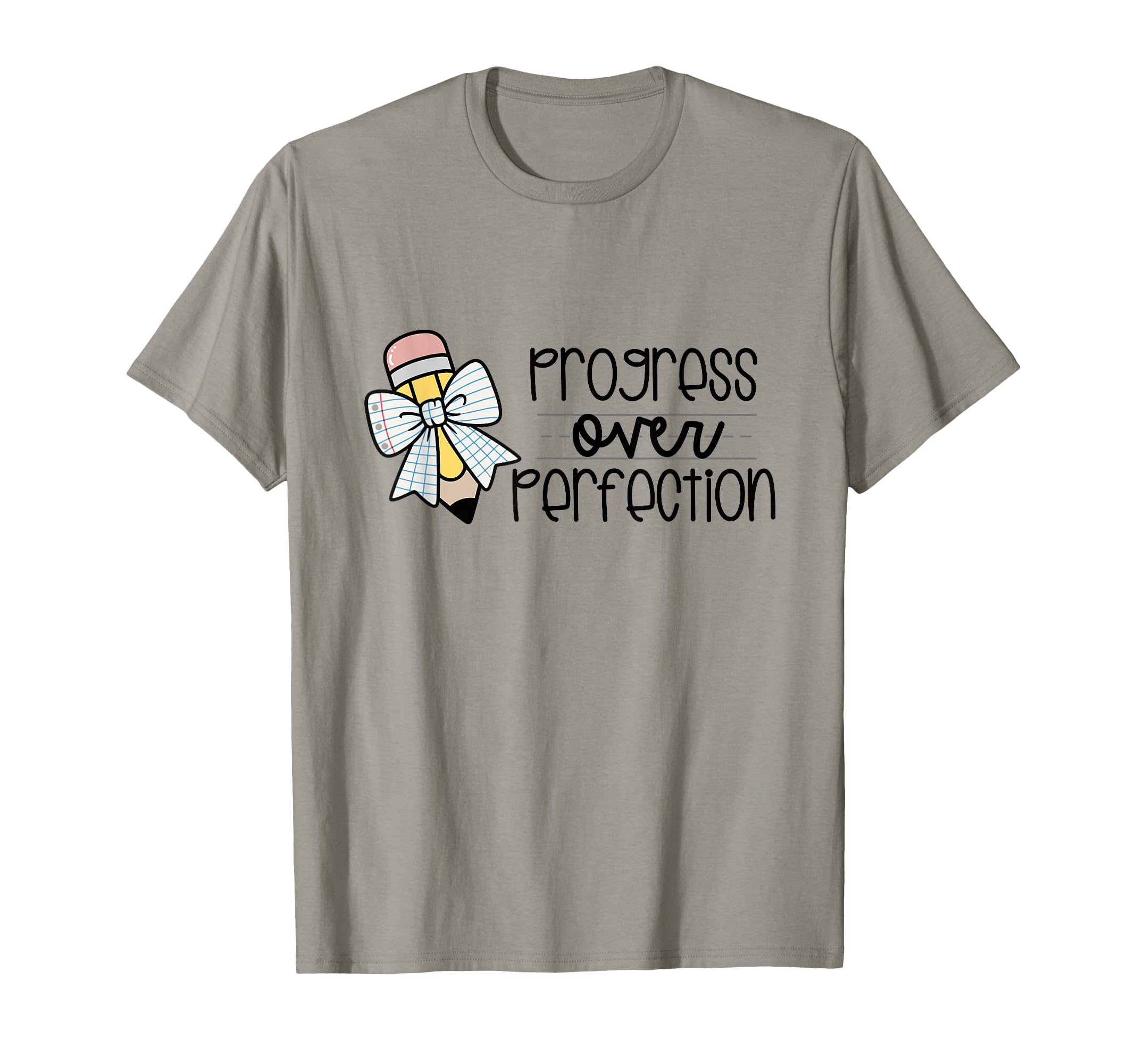Progress Over Perfection Pencil Paper T-Shirt - Unique Graphic for Adults - T-Shirt, Sweatshirt, Hoodie