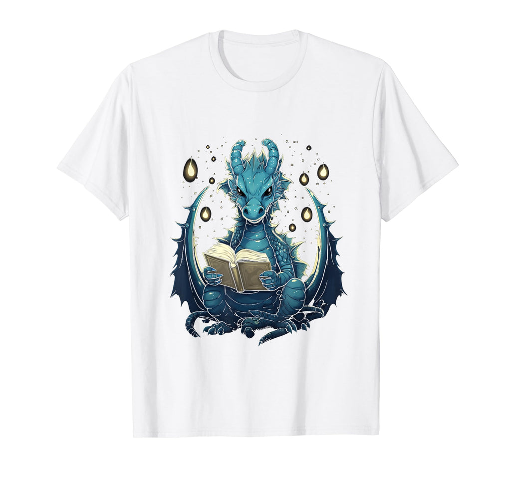 Book Dragon Reading Books Bookworm T-Shirt - Novelty Apparel Men Women - T-Shirt, Sweatshirt, Hoodie