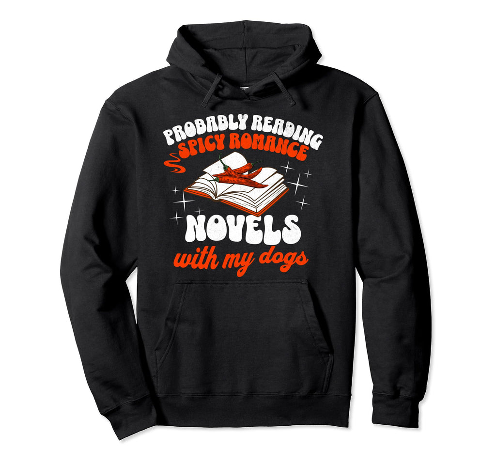 Spicy Books Reading Spicy Romance Hoodie - Custom Art Print for Adults - T-Shirt, Sweatshirt, Hoodie