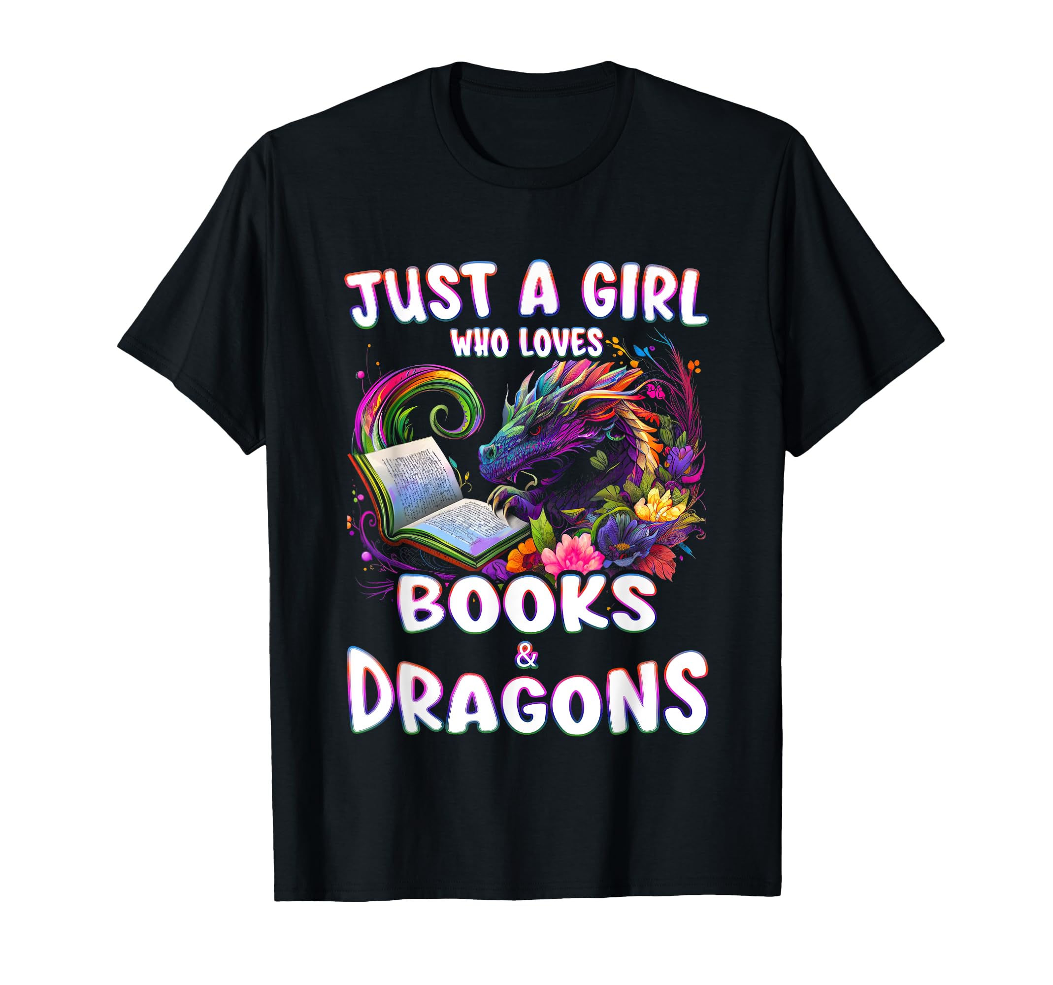 Just Who Loves Books Dragons T-Shirt - Streetwear Style Men Women - T-Shirt, Sweatshirt, Hoodie
