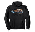 Flow Otter Parent Child Relax Hoodie - Fun Novelty Design Men Women - T-Shirt, Sweatshirt, Hoodie