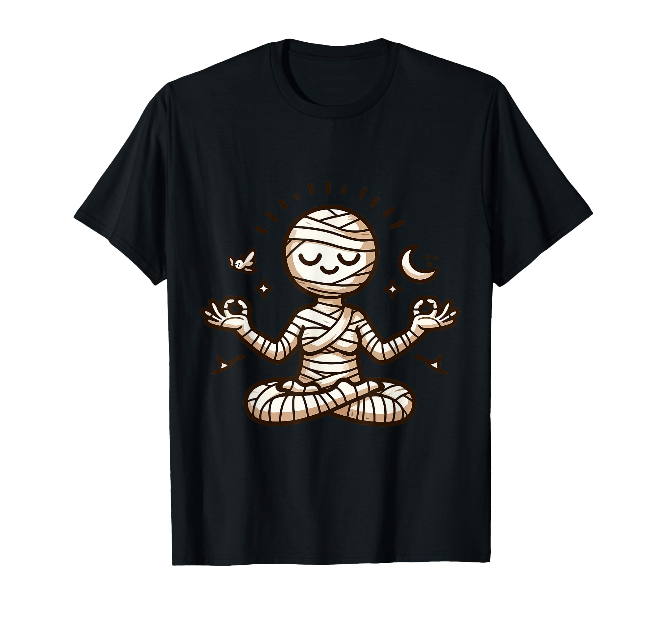 Meditation Mummy Yoga Pose Relaxing T-Shirt - Aesthetic Graphic Unisex - T-Shirt, Sweatshirt, Hoodie