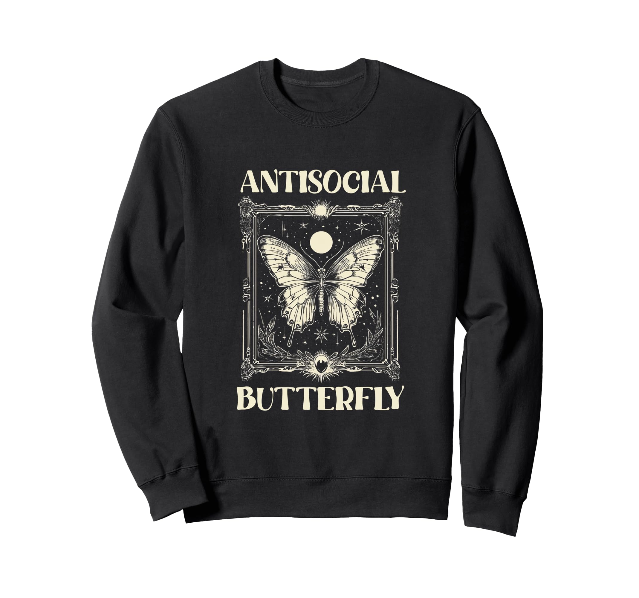 Antisocial Butterfly Gift Sweatshirt - Trendy Graphic for Adults - T-Shirt, Sweatshirt, Hoodie
