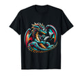 Dragon Reading Book Dragon Enthusiast T-Shirt - Graphic Print Men Women - T-Shirt, Sweatshirt, Hoodie