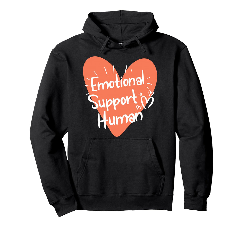 Emotional Support Hoodie - Minimalist Print Men Women - T-Shirt, Sweatshirt, Hoodie