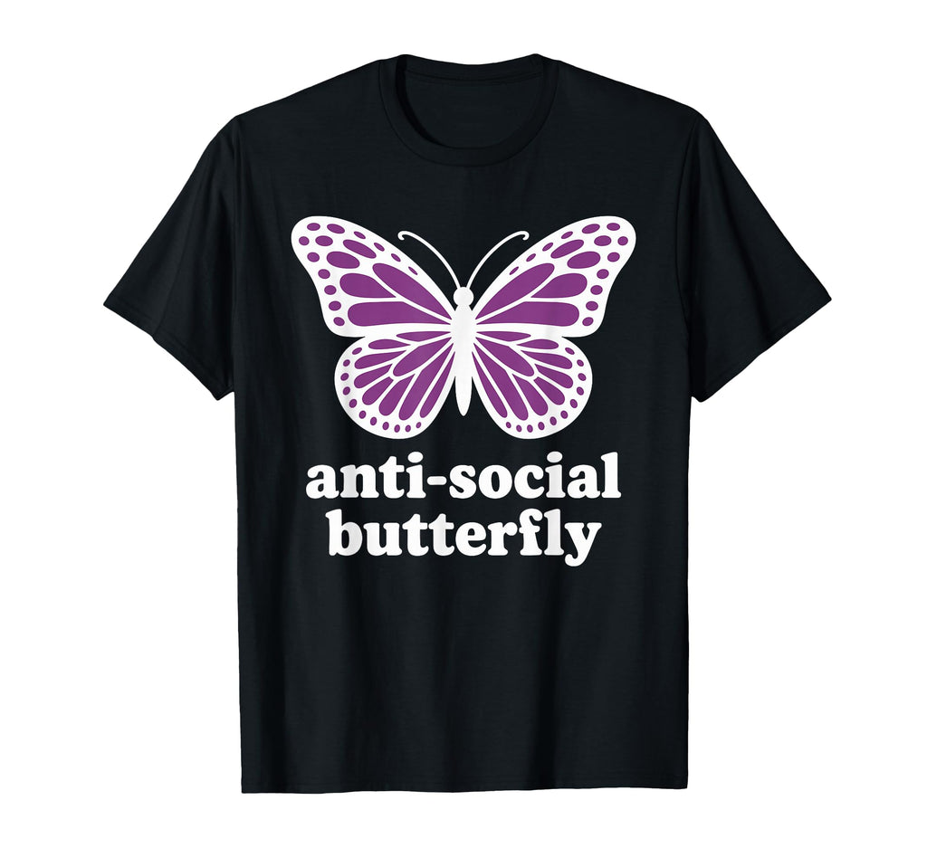 Antisocial Butterfly T-Shirt - Trendy Graphic for Adults - T-Shirt, Sweatshirt, Hoodie