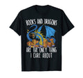 Books And Dragons Bookworm Reader T-Shirt - Unique Graphic Men Women - T-Shirt, Sweatshirt, Hoodie