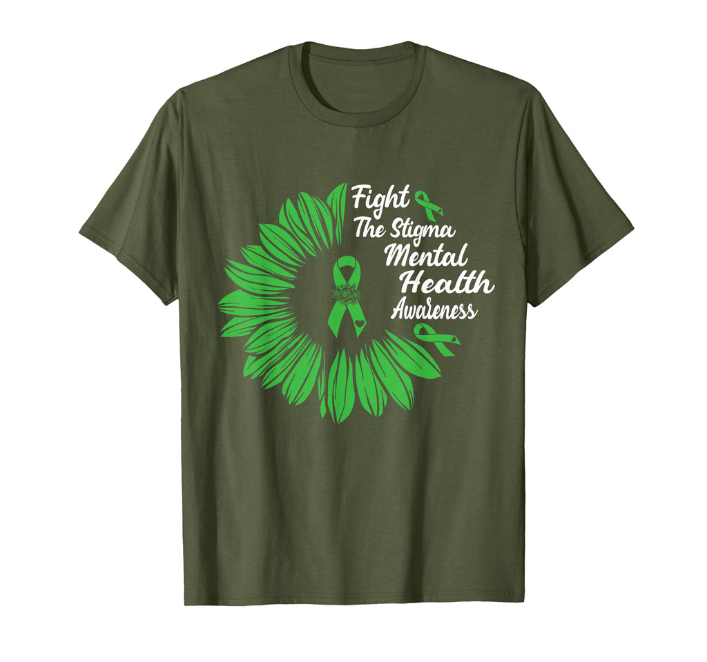 Fight Stigma Mental Health Awareness Month T-Shirt - Trendy Graphic Unisex - T-Shirt, Sweatshirt, Hoodie