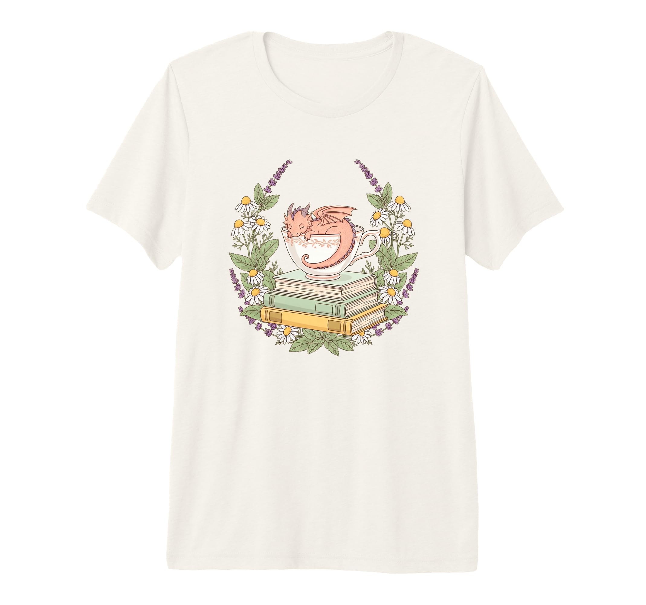 Sleeping Dragon Teacup Books And T-Shirt - Trendy Graphic Men Women - T-Shirt, Sweatshirt, Hoodie