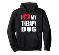 I Love My Therapy Dog Dog Silhouette Hoodie - Aesthetic Graphic for Adults - T-Shirt, Sweatshirt, Hoodie