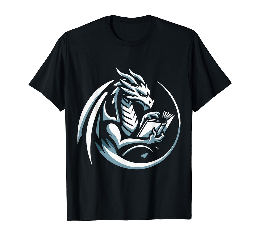 Dragon Reading Book Dragon T-Shirt - Casual Everyday Wear for Adults - T-Shirt, Sweatshirt, Hoodie