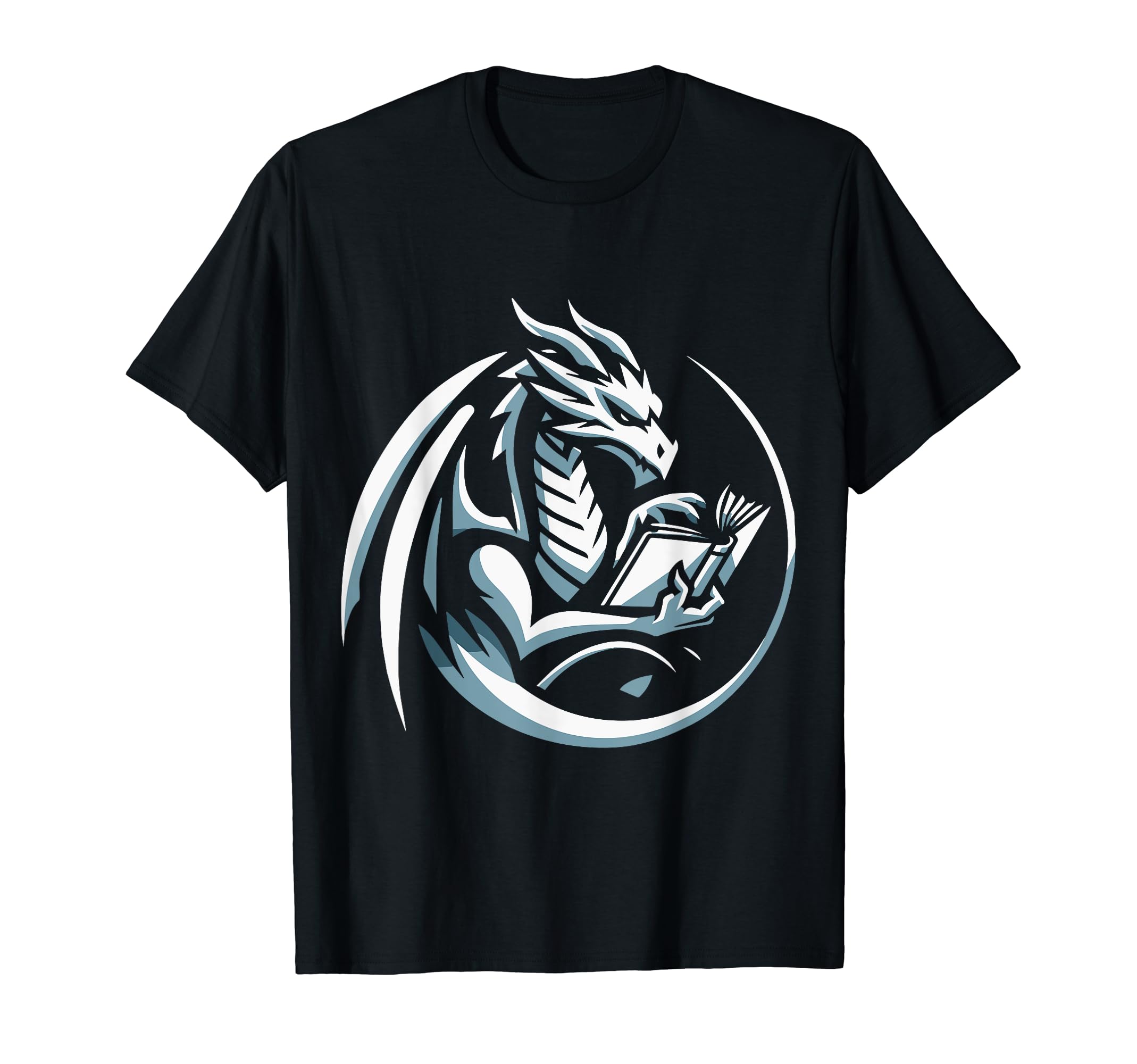 Dragon Reading Book Dragon T-Shirt - Casual Everyday Wear for Adults - T-Shirt, Sweatshirt, Hoodie
