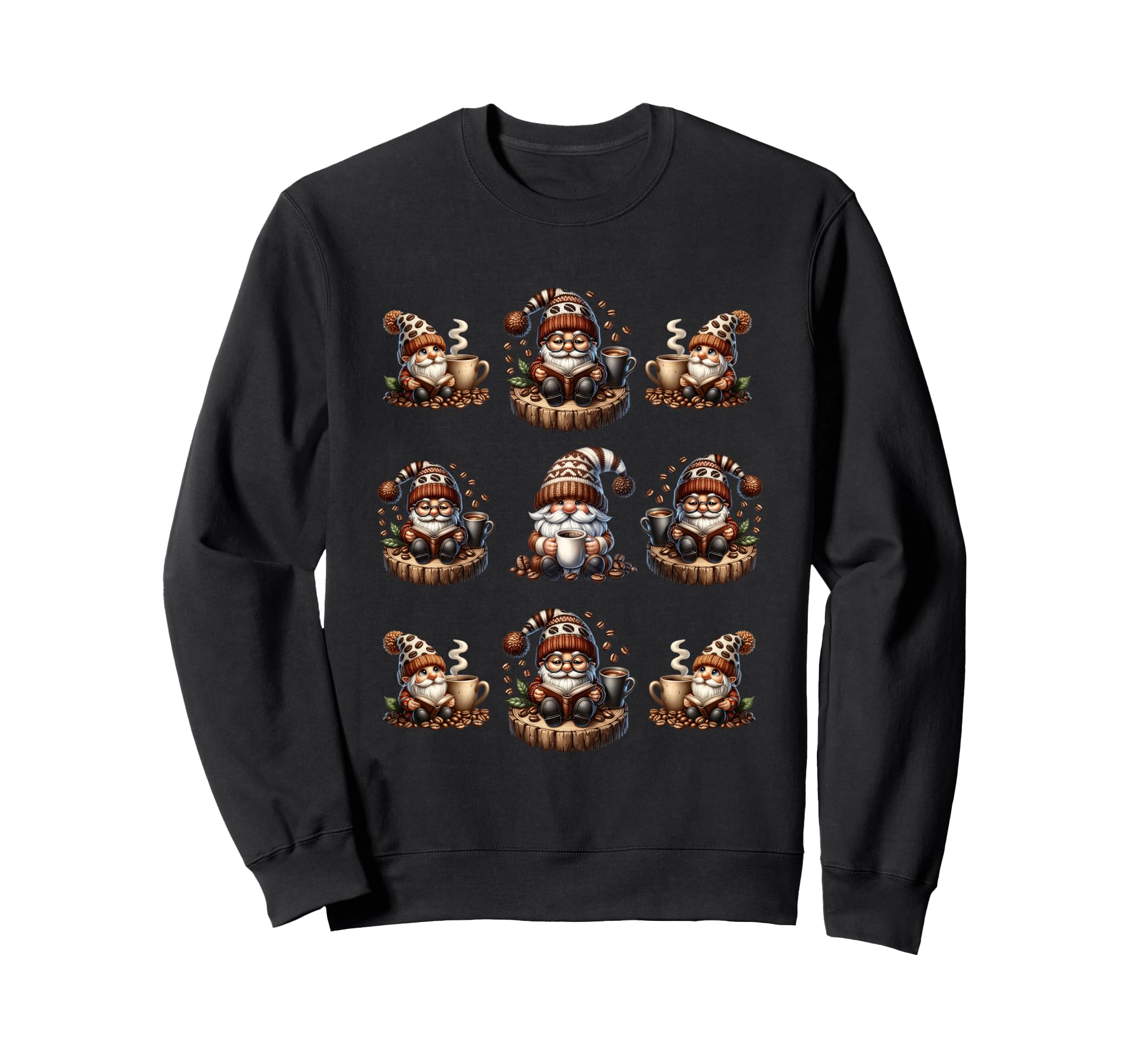 Coffee Gnome Biggest Coffee Mugs Sweatshirt - Novelty Apparel for Adults - T-Shirt, Sweatshirt, Hoodie