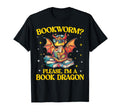 Bookworm Please Im Book Dragon T-Shirt - Aesthetic Graphic Unisex - T-Shirt, Sweatshirt, Hoodie
