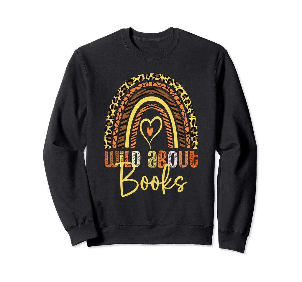 Wild About Books Animal Rainbow Sweatshirt - Aesthetic Graphic for Adults - T-Shirt, Sweatshirt, Hoodie