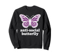 Antisocial Butterfly Sweatshirt - Unique Graphic for Adults - T-Shirt, Sweatshirt, Hoodie