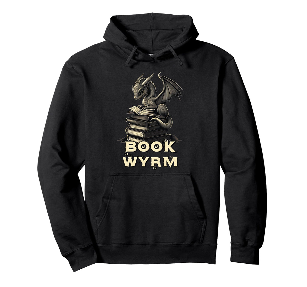 Bookwyrm Dragon Fantasy Bookish Fairytale Hoodie - Novelty Apparel Unisex - T-Shirt, Sweatshirt, Hoodie
