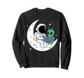 Funny Moon Astronaut Alien Read Sweatshirt - Casual Everyday Wear Unisex - T-Shirt, Sweatshirt, Hoodie