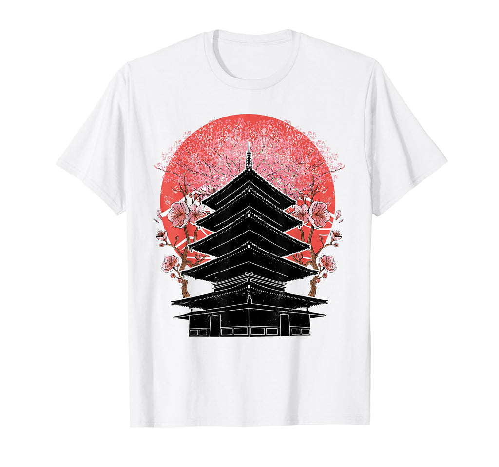 Japanese Pagoda Lantern Meditation T-Shirt - Novelty Apparel Unisex - T-Shirt, Sweatshirt, Hoodie