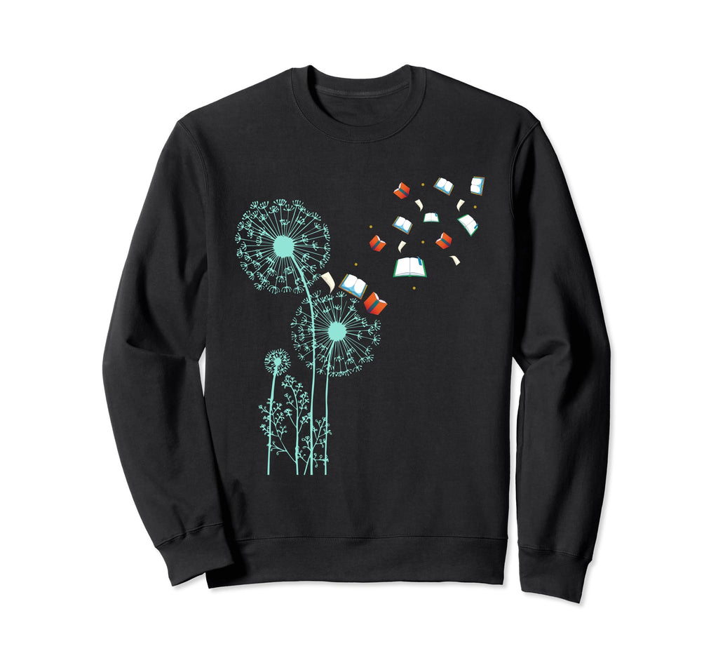 Dandelion Book Nerd Bookworm Sweatshirt - Aesthetic Graphic for Adults - T-Shirt, Sweatshirt, Hoodie