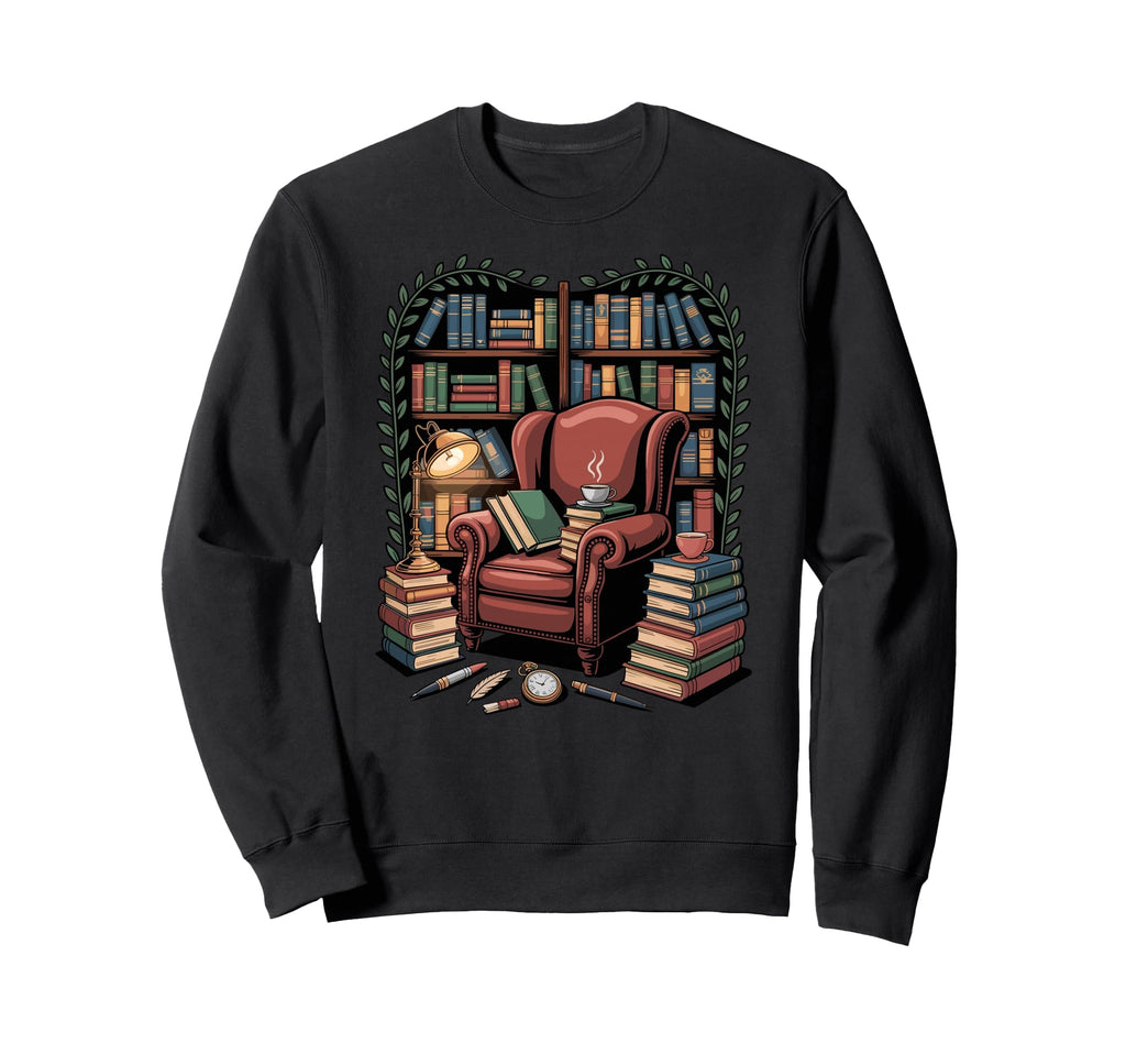 Cozy Reading Chair Dark Academia Sweatshirt - Streetwear Style for Adults - T-Shirt, Sweatshirt, Hoodie