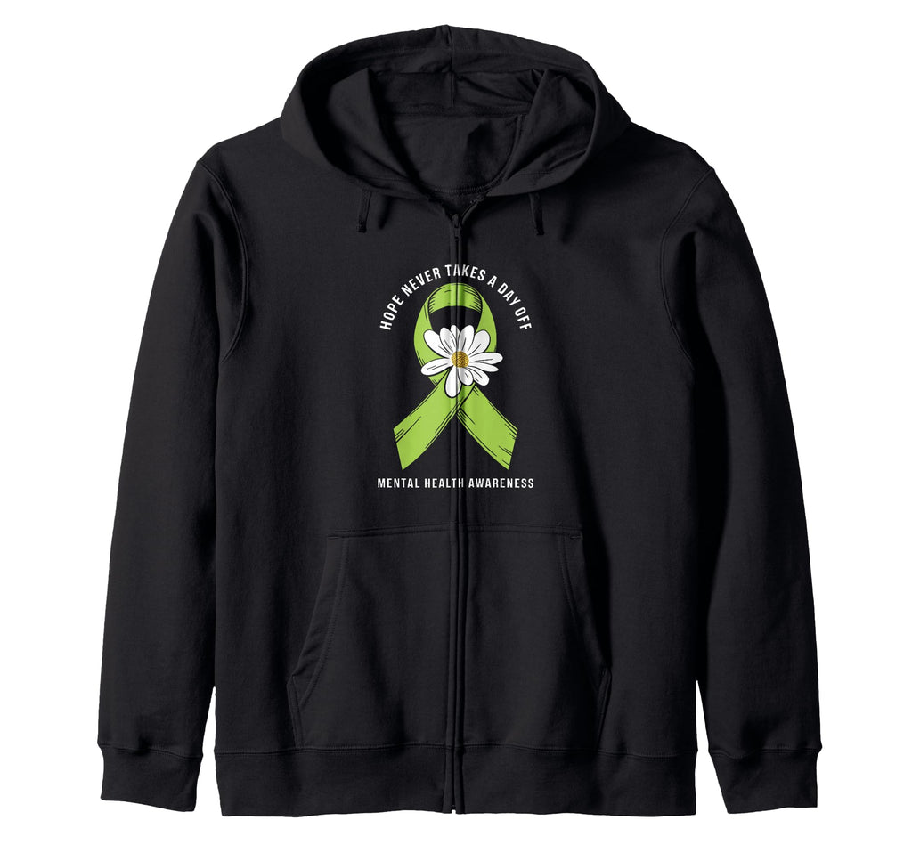 Mental Health Awareness Month Green Hoodie - Casual Everyday Wear Unisex - T-Shirt, Sweatshirt, Hoodie
