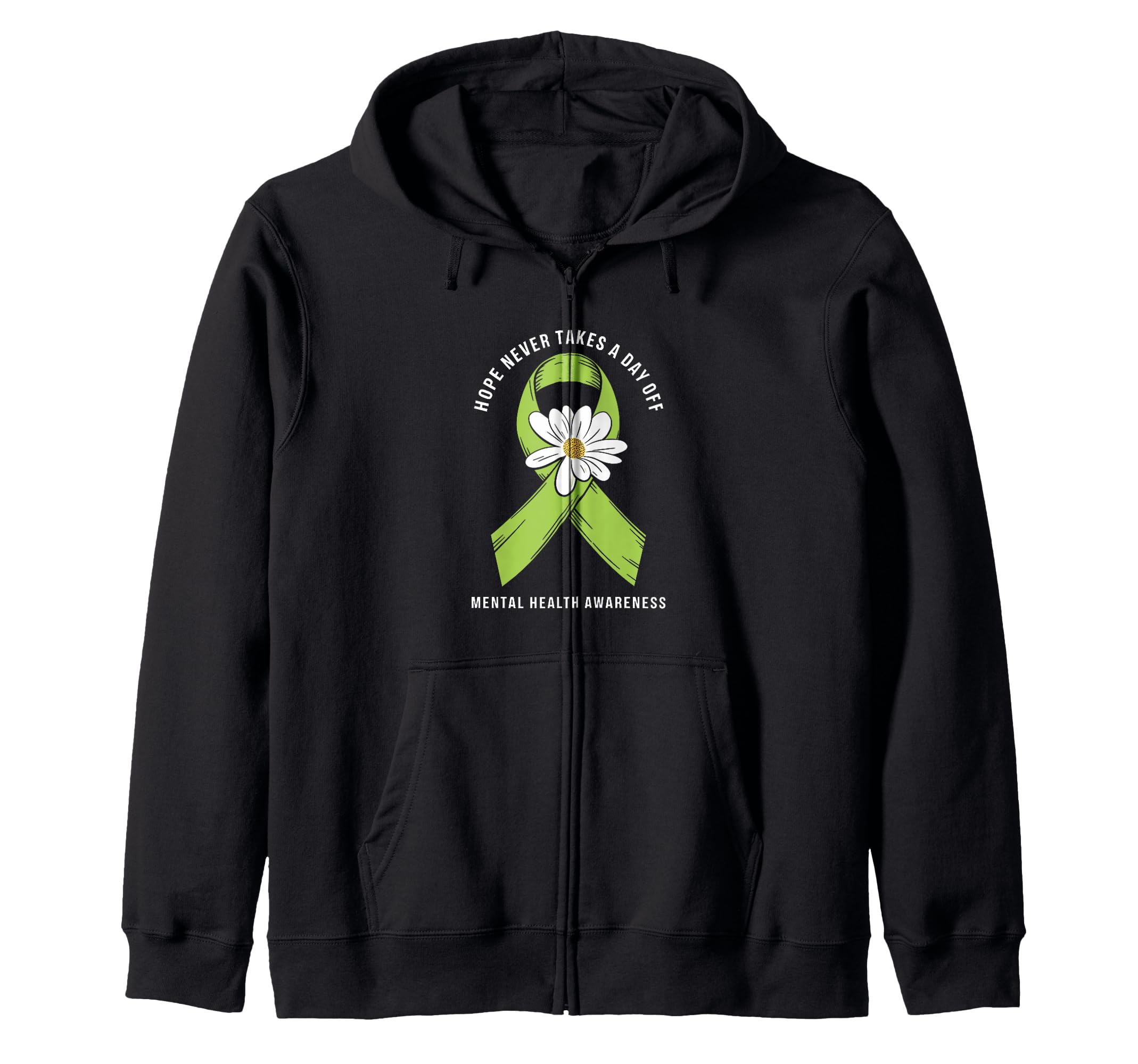 Mental Health Awareness Month Green Hoodie - Casual Everyday Wear Unisex - T-Shirt, Sweatshirt, Hoodie