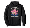 Just Who Loves Dragons And Books Hoodie - Graphic Print Unisex - T-Shirt, Sweatshirt, Hoodie