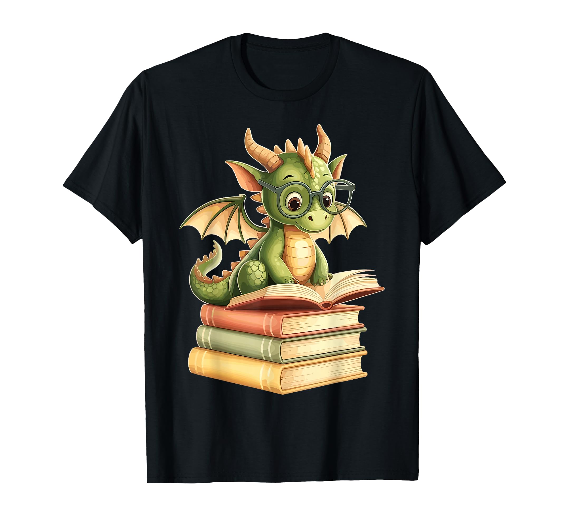 Dragon Reading Book Bookworm T-Shirt - Minimalist Print Men Women - T-Shirt, Sweatshirt, Hoodie