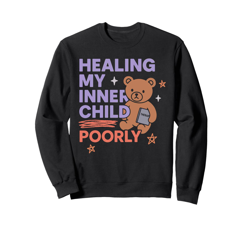 Hot Anxiety Glam Therapy Overthinking Sweatshirt - Graphic Print Men Women - T-Shirt, Sweatshirt, Hoodie