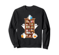 Funny Halloween Ghosts Book Shelf Sweatshirt - Custom Art Print Men Women - T-Shirt, Sweatshirt, Hoodie
