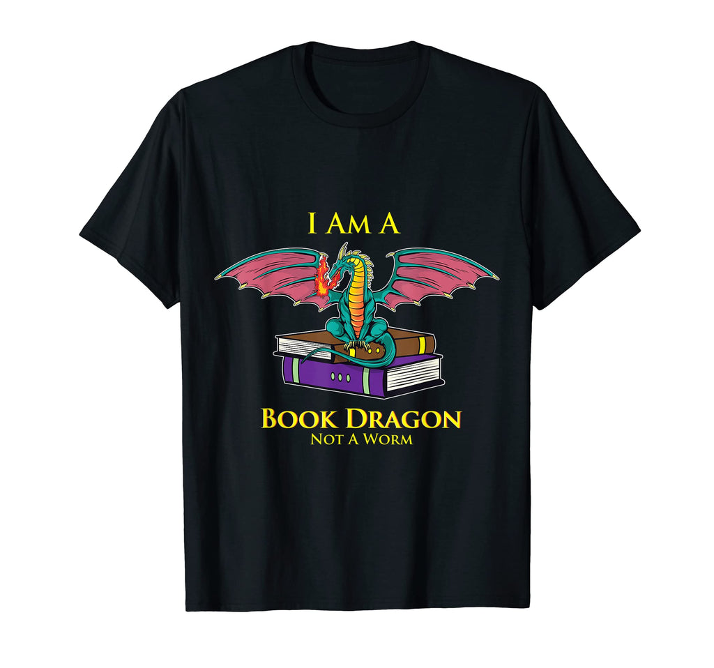 Im Not Bookworm Im Book Dragon Bookaholic T-Shirt - Graphic Print Unisex - T-Shirt, Sweatshirt, Hoodie