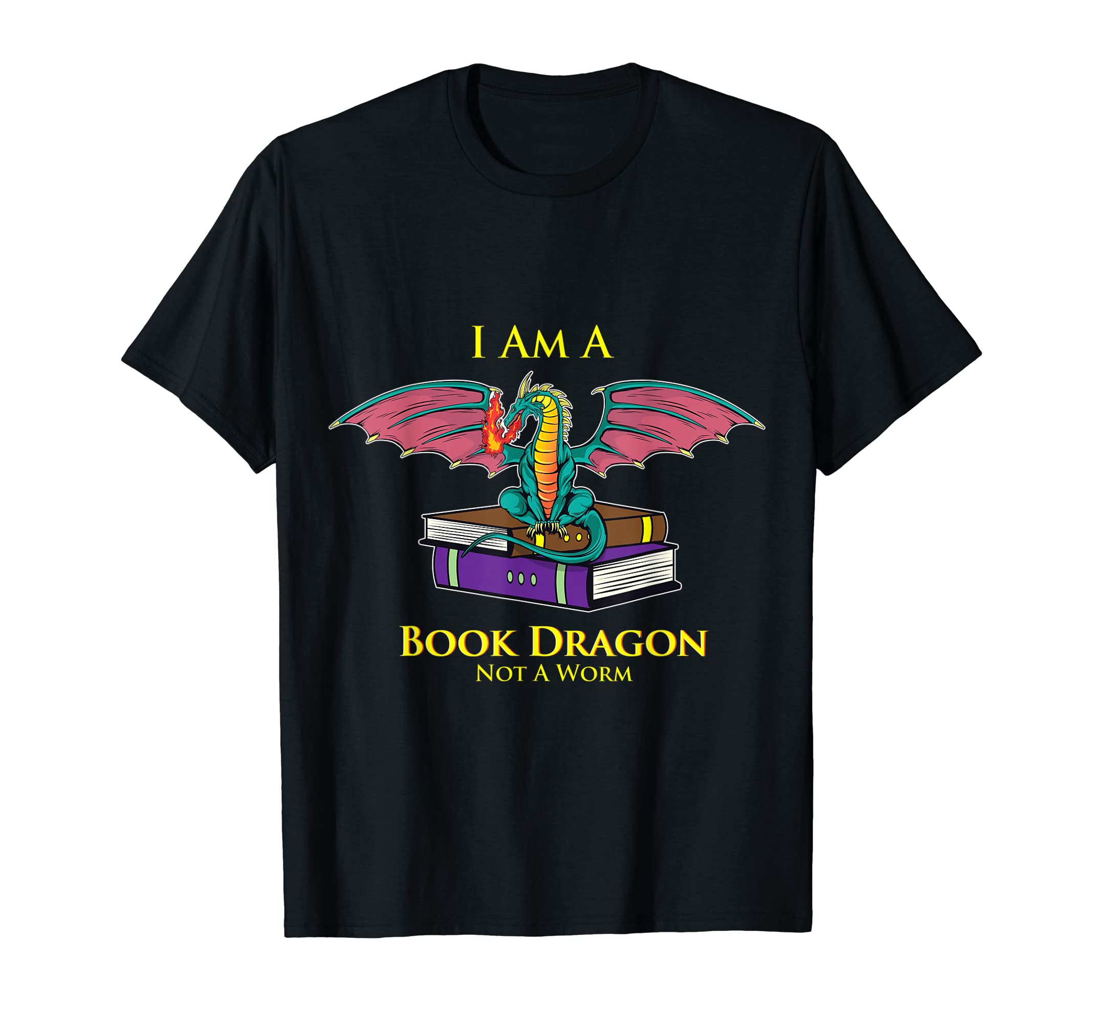 Im Not Bookworm Im Book Dragon Bookaholic T-Shirt - Graphic Print Unisex - T-Shirt, Sweatshirt, Hoodie
