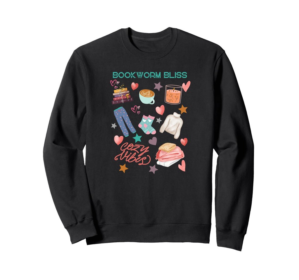 Bookworm Bliss Book Lover Bookish Sweatshirt - Novelty Apparel for Adults - T-Shirt, Sweatshirt, Hoodie