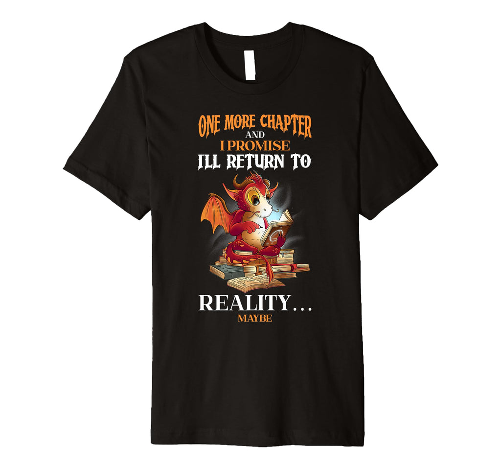 Bookworm Dragon Fantasy Book Lover T-Shirt - Minimalist Print Unisex - T-Shirt, Sweatshirt, Hoodie