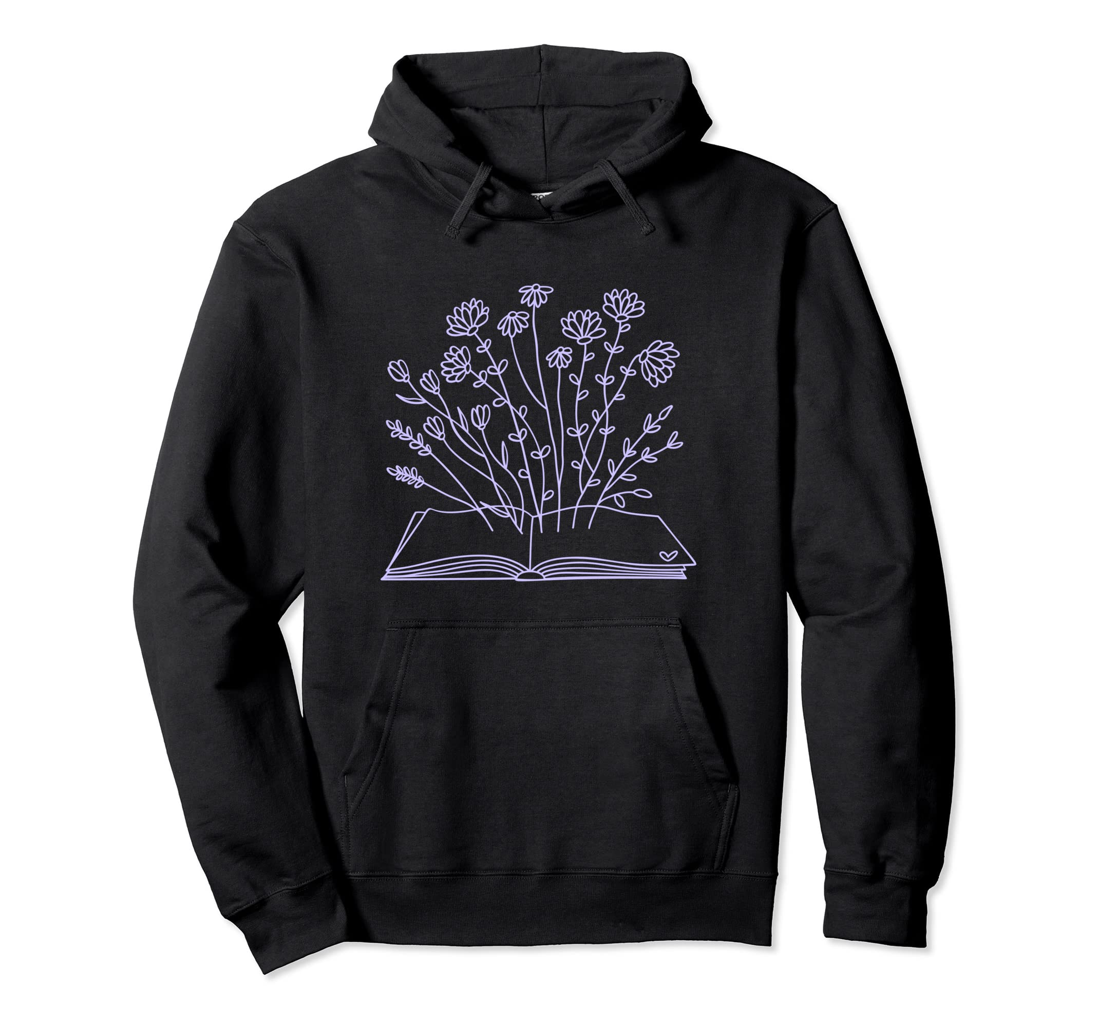 Floral Flower Book Reading Bookworm Hoodie - Streetwear Style Men Women - T-Shirt, Sweatshirt, Hoodie