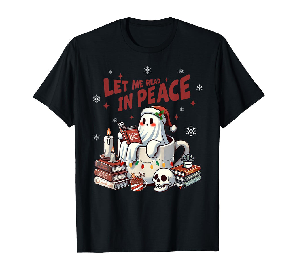 Ghost Reading Spicy Book Lover Smutt T-Shirt - Custom Art Print Unisex - T-Shirt, Sweatshirt, Hoodie