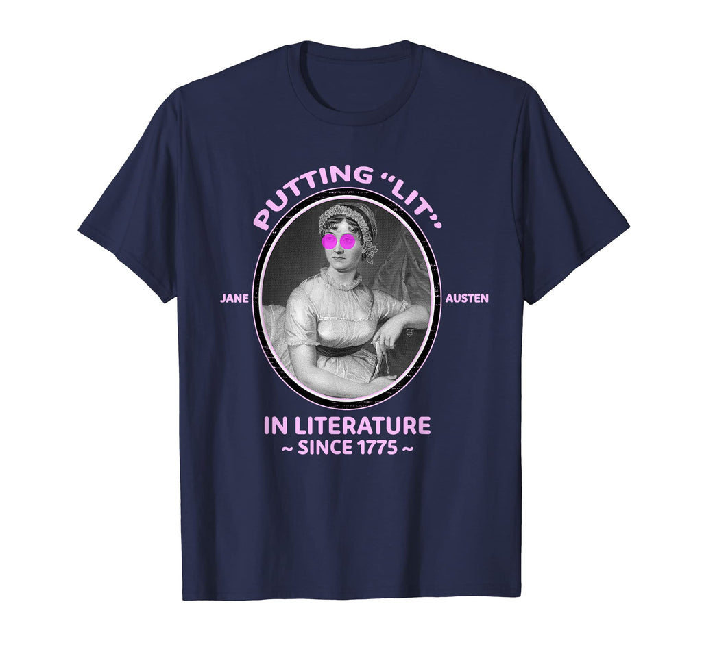Jane Austen Putting Lit Literature T-Shirt - Fun Novelty Design for Adults - T-Shirt, Sweatshirt, Hoodie