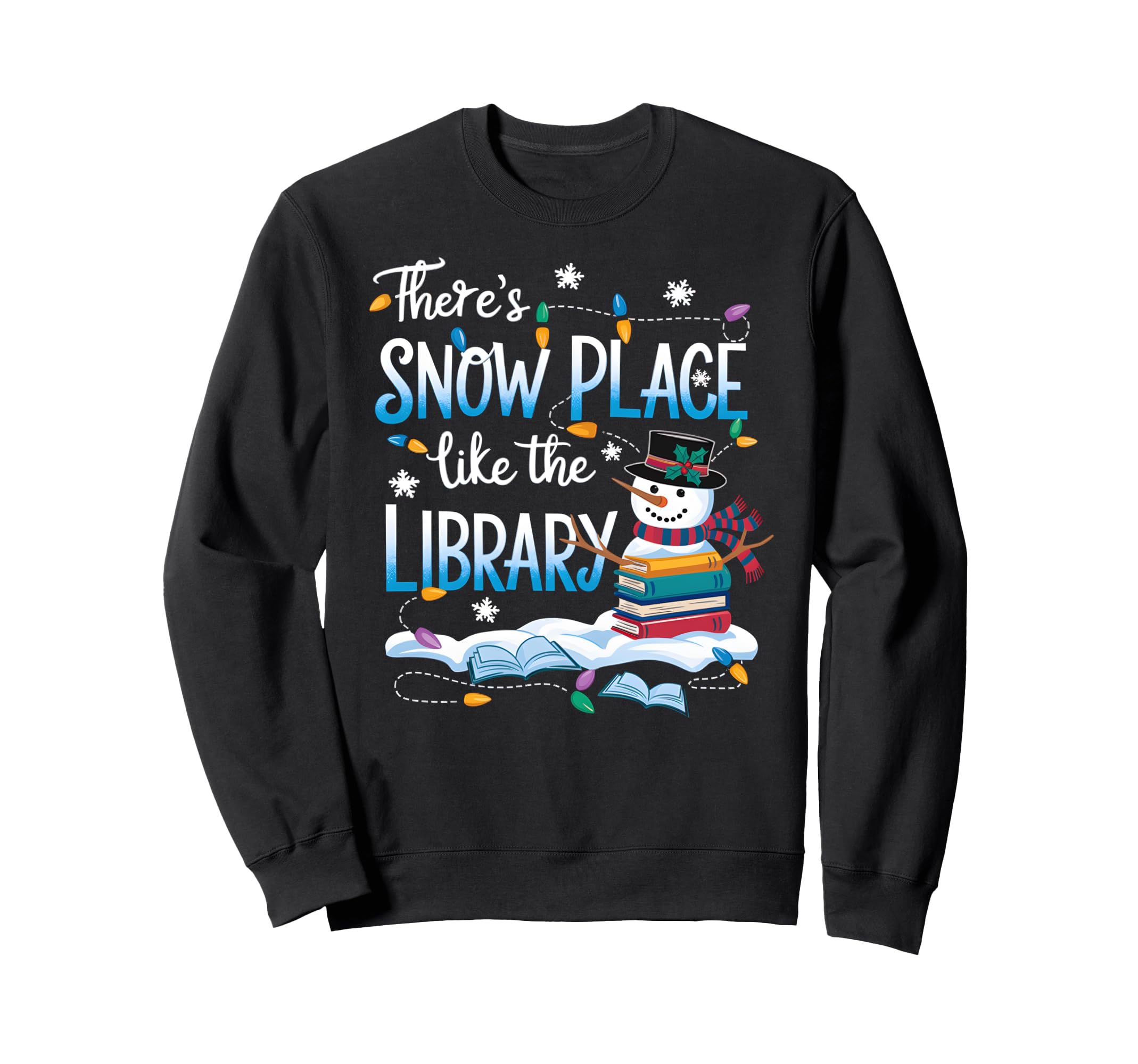 Festive Winter Reading Snowman Book Sweatshirt - Trendy Graphic for Adults - T-Shirt, Sweatshirt, Hoodie