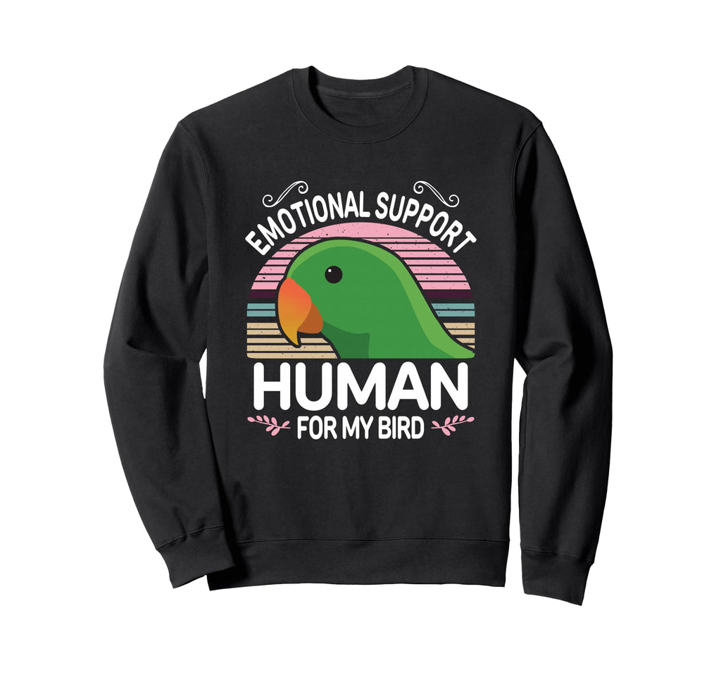 Male Eclectus Parrot Emotional Sweatshirt - Fun Novelty Design Unisex - T-Shirt, Sweatshirt, Hoodie